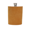 Heritage Pewter Flask — Luxury Leather Wrapped 6oz Spirit Carrier