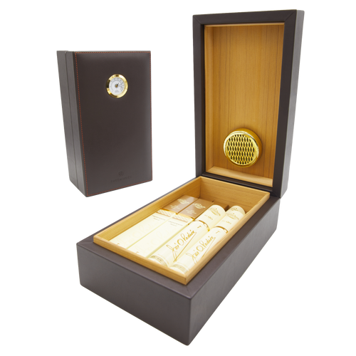 Leather Travel Humidor — Florence Atelier Edition