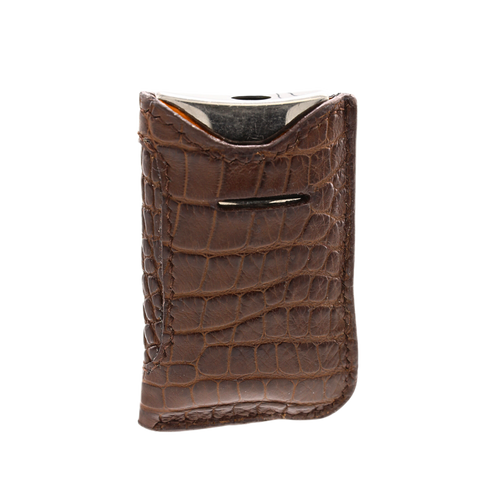 St. Dupont Lighter-  Luxury Torch Lighter Case — Exotic Leather Maxi Jet Edition