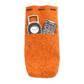 Orange cork wallet with a bottle opener and money clip on a white background