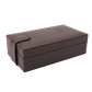 Brown leather Cigar box with visible stitching